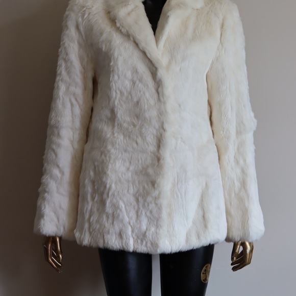 Natural Vintage Ferraro Rabbit Fur Blazer - Picture 2 of 3